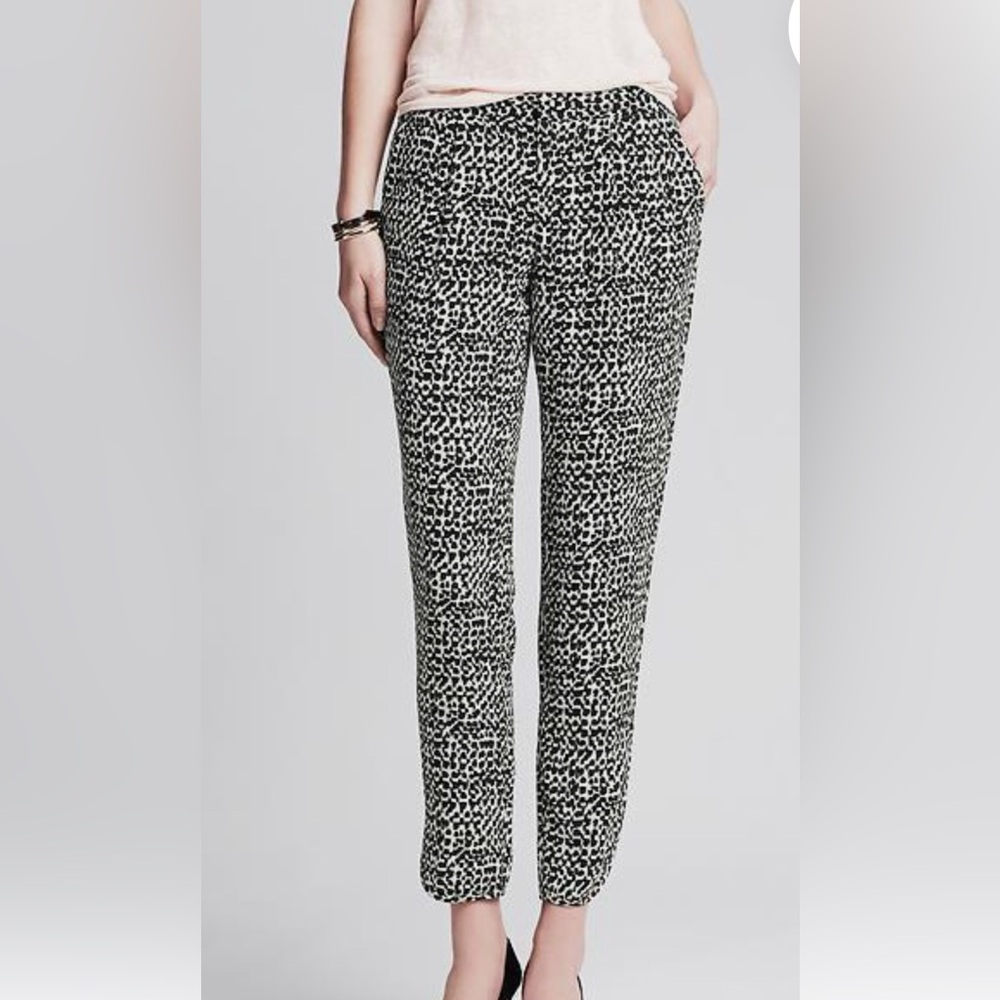 Banana Republic‎ Black White Print Pants